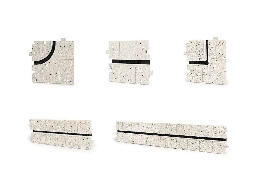 spojovací díly ergovent lineo puzzle – ukázka v interiéru
