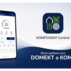 Nová aplikace KOMFOVENT Control: Jak jednoduše ovládat větrací jednotky KOMFOVENT DOMEKT odkudkoliv