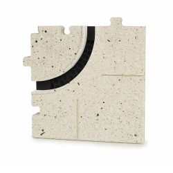 Rohový spojovací díl pro ERGOVENT LINEO PUZZLE - 200 mm, oblý roh