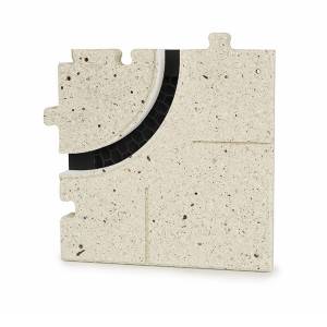 Rohový spojovací díl pro ERGOVENT LINEO PUZZLE - 200 mm, oblý roh